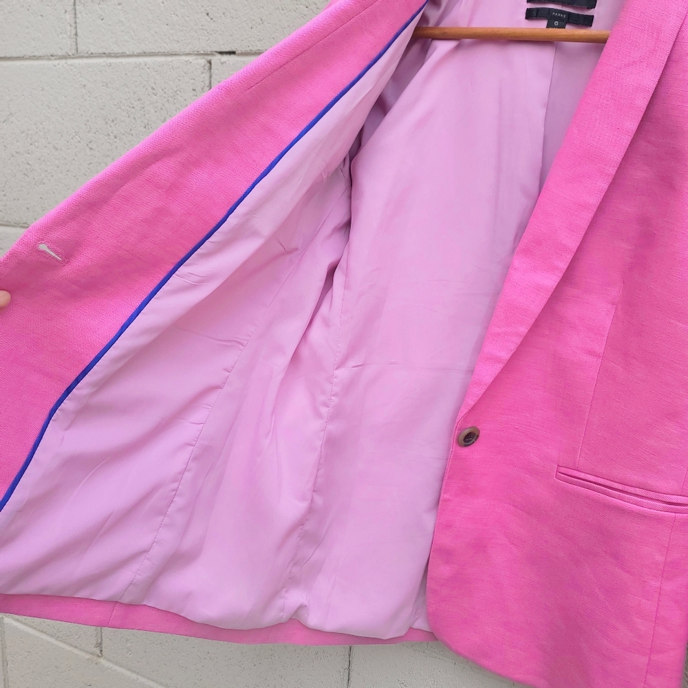 J. Crew | Parke Blazer in Stretch Linen in Pink Size 6 - Picture 9 of 15